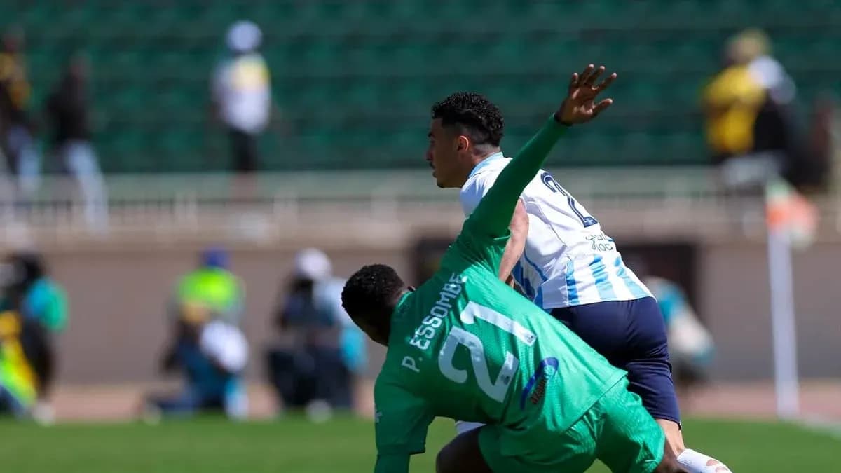 Pyramids FC player in action against GOR Mahia