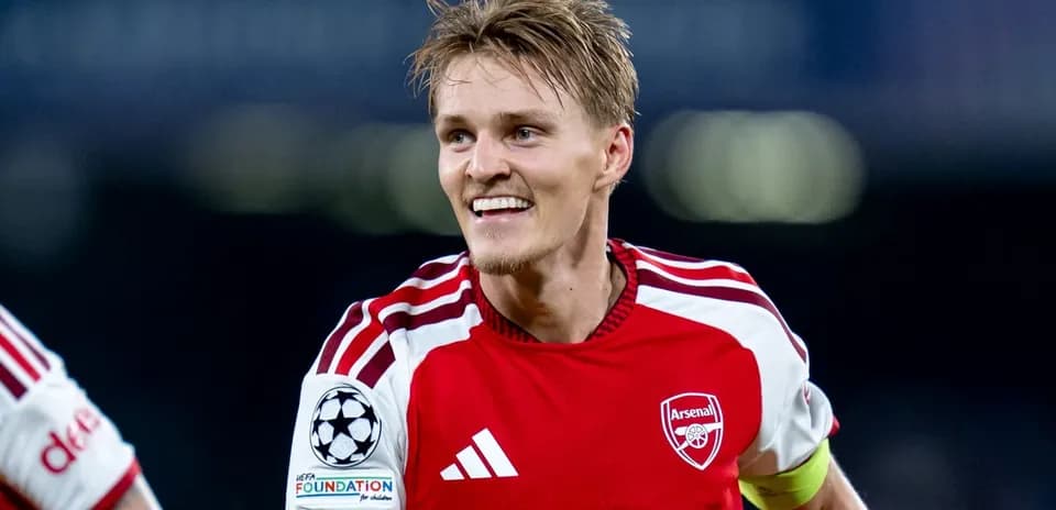 Arsenal player celebrating during a match