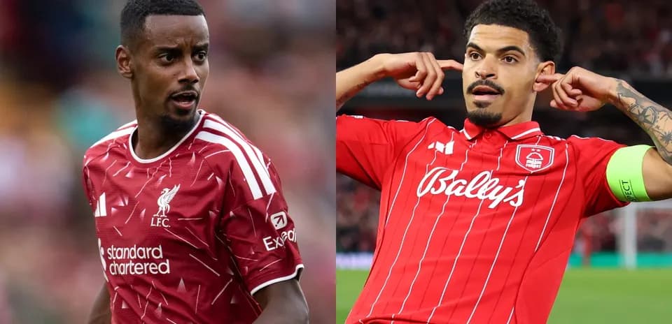 Liverpool and Nottingham Forest players during match