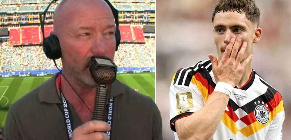 Commentator speaking with microphone during match