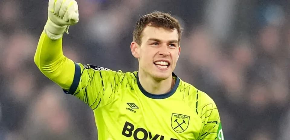 Goalkeeper celebrating a save during a match