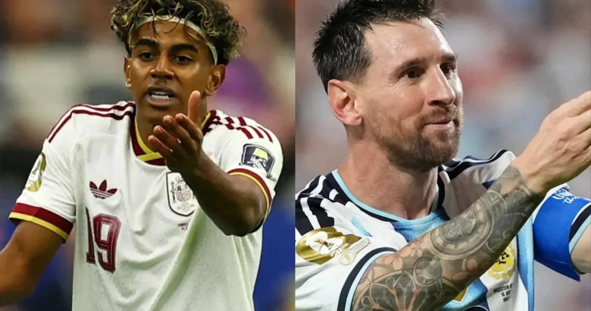 Spanish and Argentine players during World Cup match