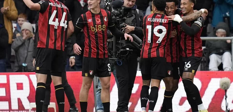 Bournemouth players celebrating a goal