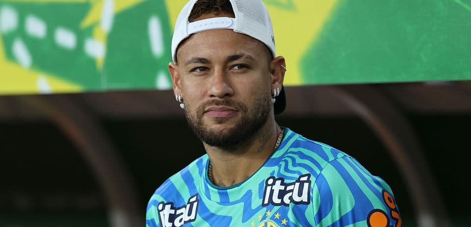 Player in Brazil national team training gear