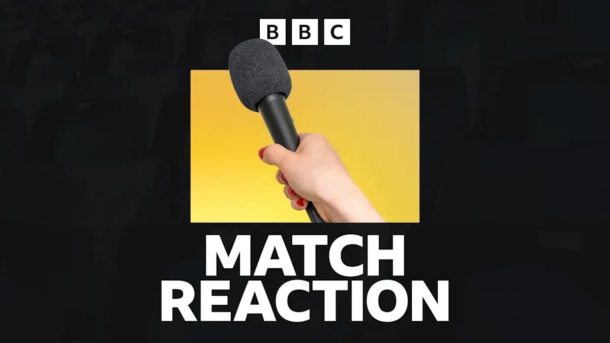 Hand holding microphone with 'MATCH REACTION' text