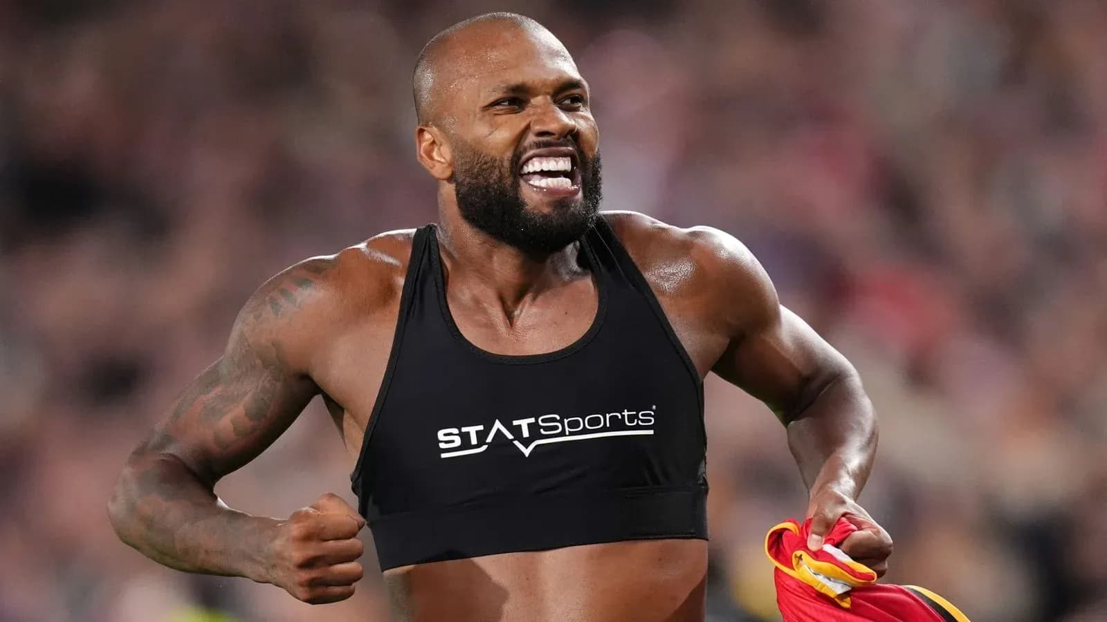 Athlete celebrating during a sports event
