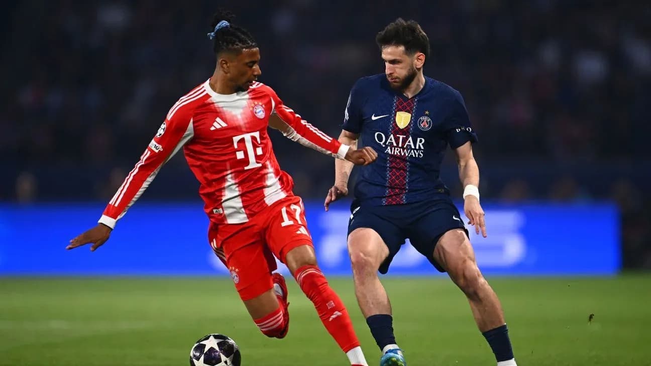 Players battling for the ball during UEFA match