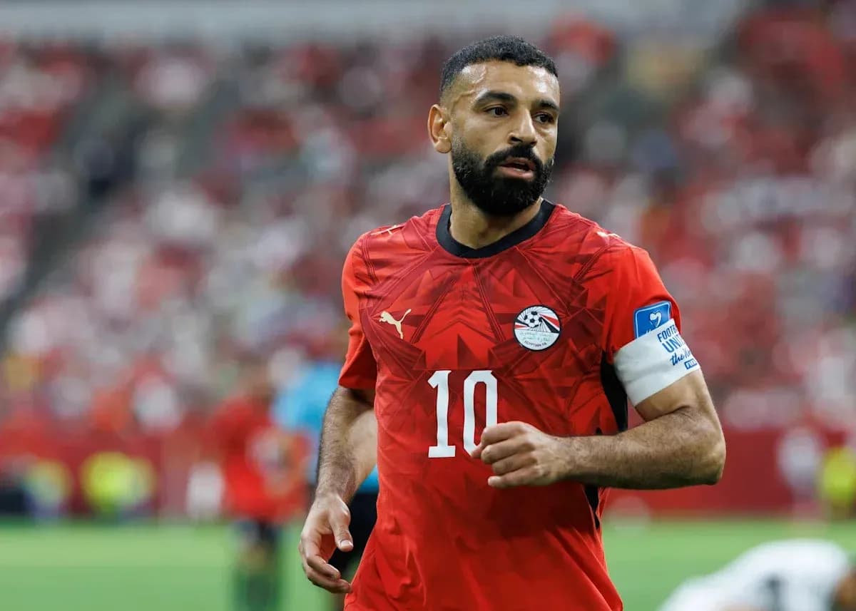 Player wearing Egypt jersey during match