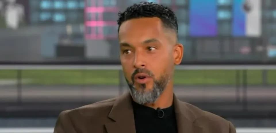 Man speaking during a sports analysis segment