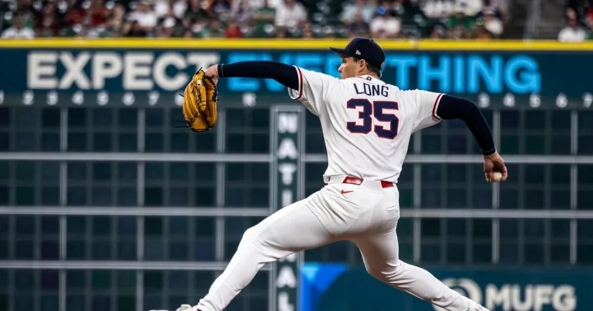 Pitcher throwing during a baseball game