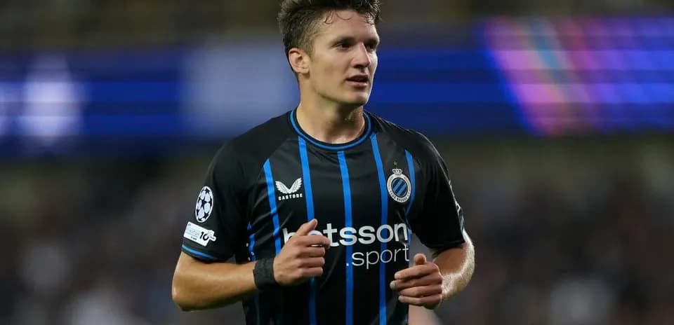 Player in Club Brugge uniform during match