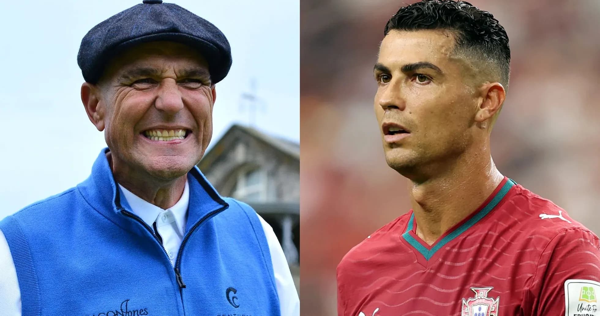 Smiling golfer and focused soccer player portrait