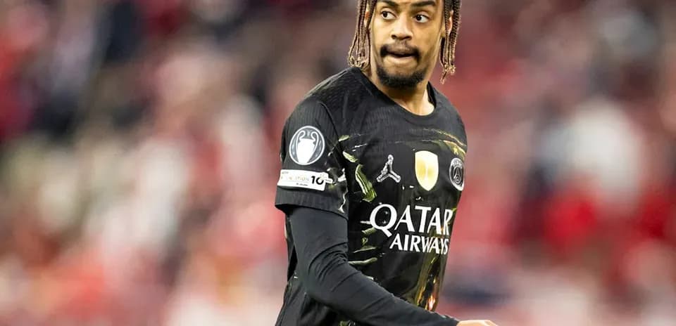Player in black kit during a match