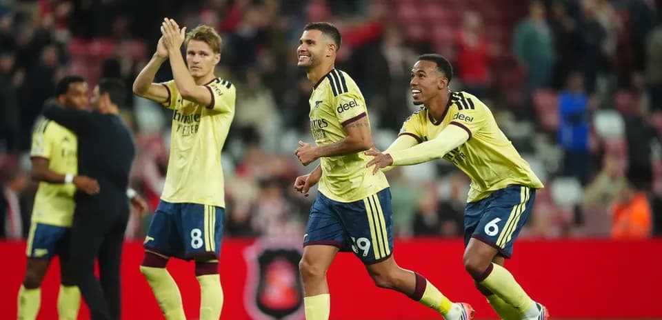 Players celebrating victory after a match