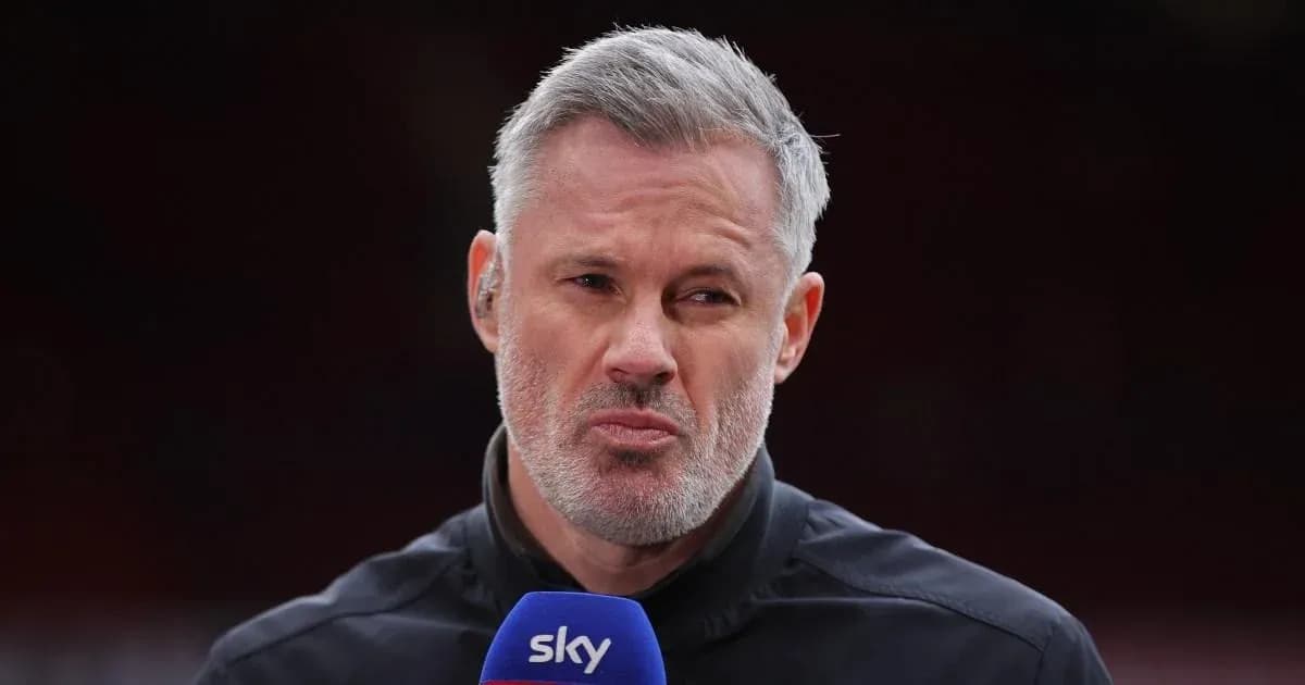 Sports analyst speaking into microphone on set