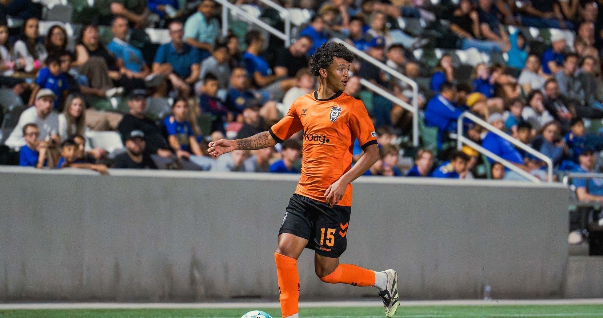 Orange County SC player in action during match