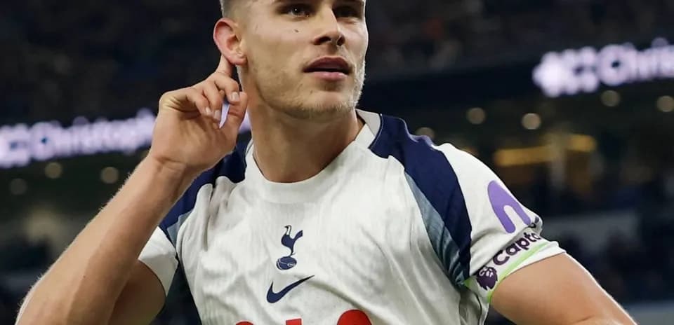 Tottenham player celebrating during Premier League match