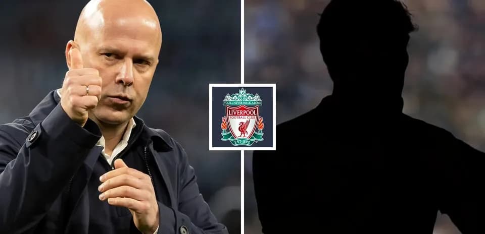 Coach gesturing with Liverpool logo background