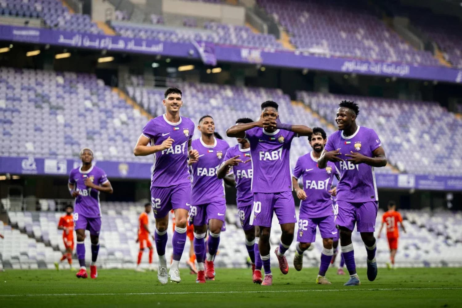 Al Ain U23 players celebrating a goal