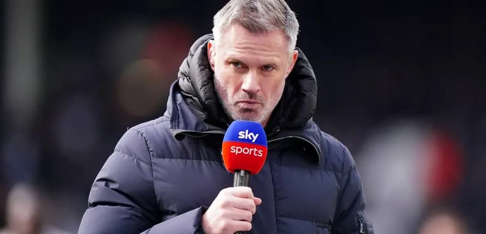 Presenter speaking into microphone on sports field