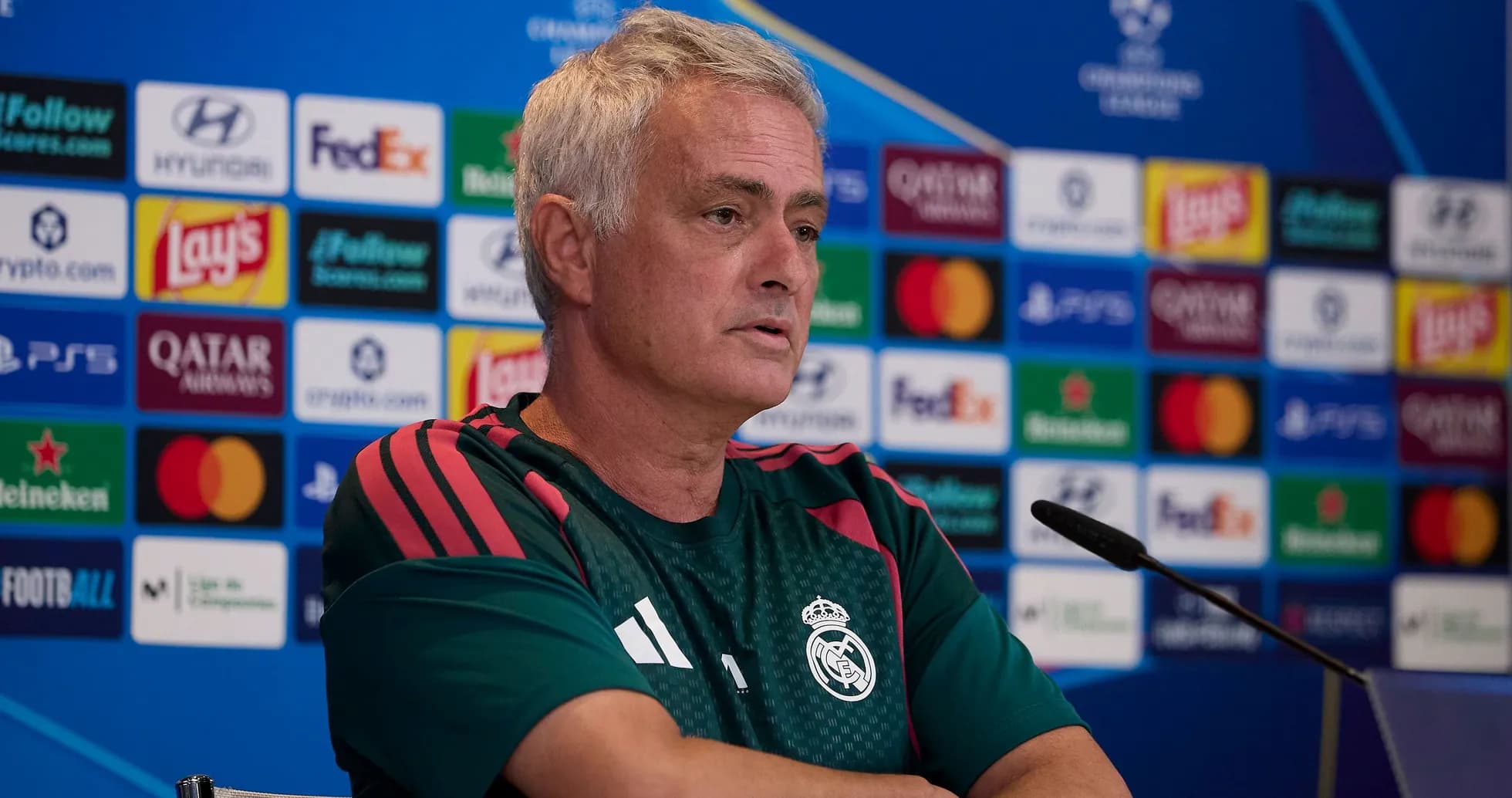 Manager speaking at Champions League press conference