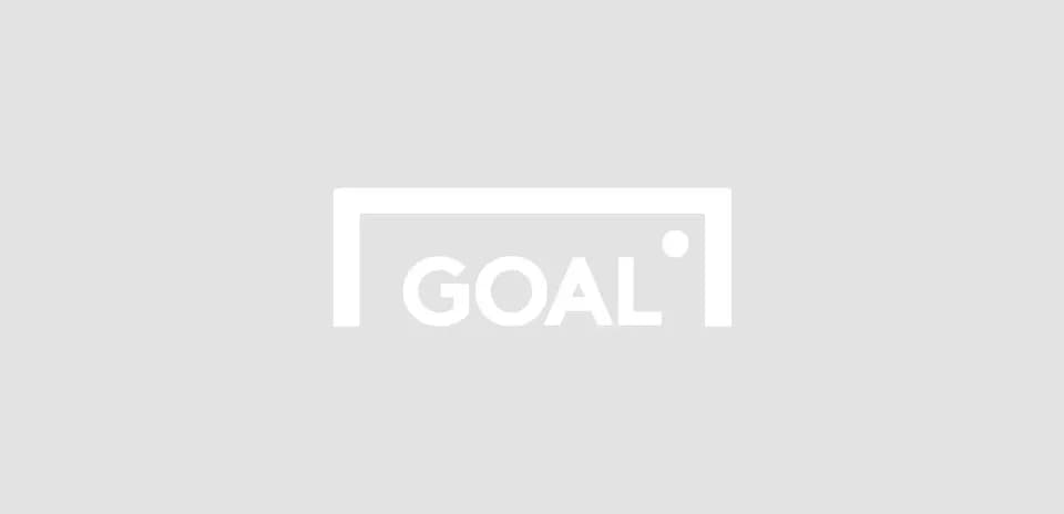 Soccer goal post with goal logo displayed