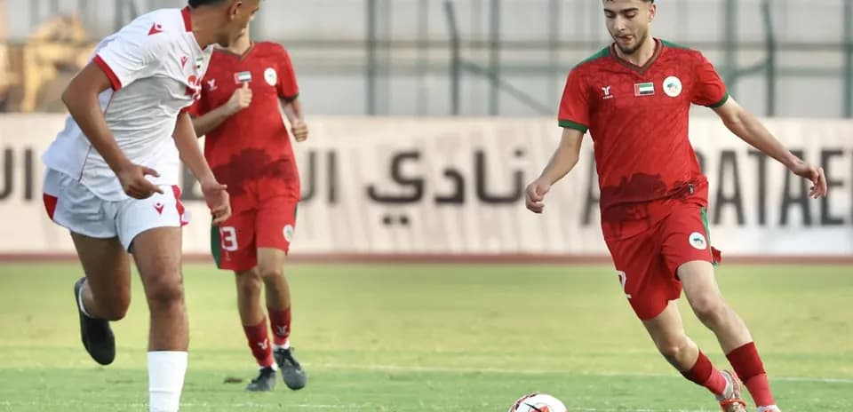 Al Sharjah U23 player dribbling the ball