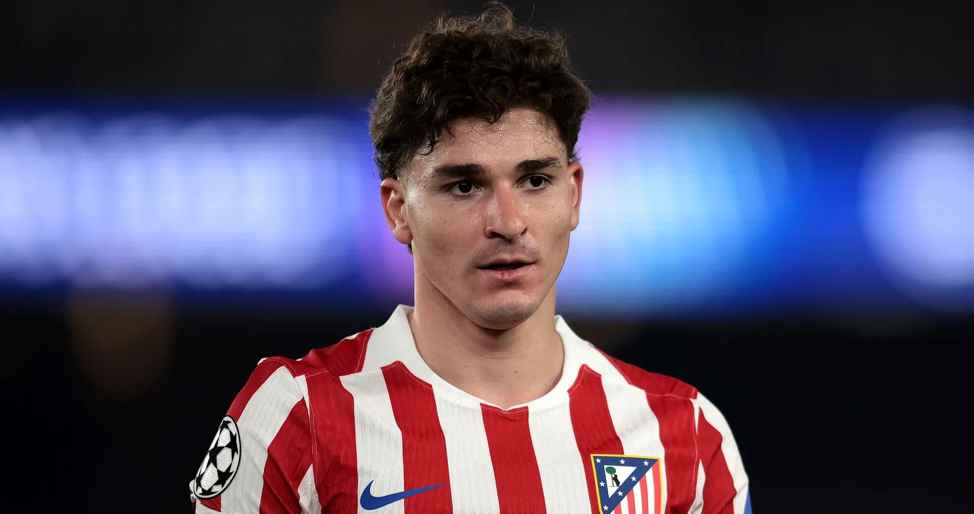 Player in Atlético Madrid kit during match