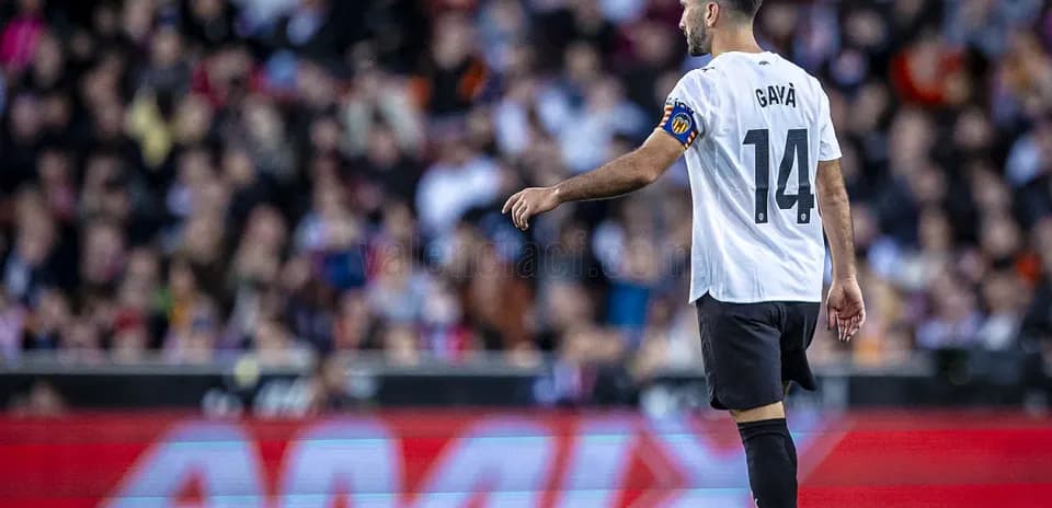 Valencia player during La Liga match