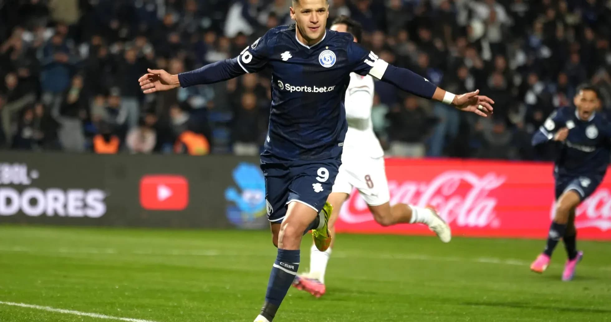 Player celebrating goal during UEFA Europa League match