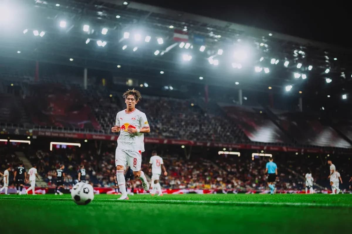 Red Bull Salzburg player during UEFA Europa League match
