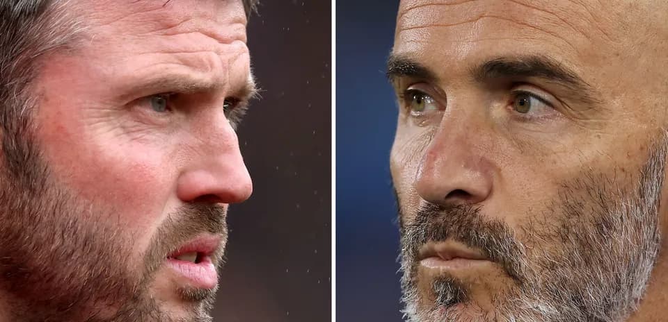 Two coaches facing each other in profile view