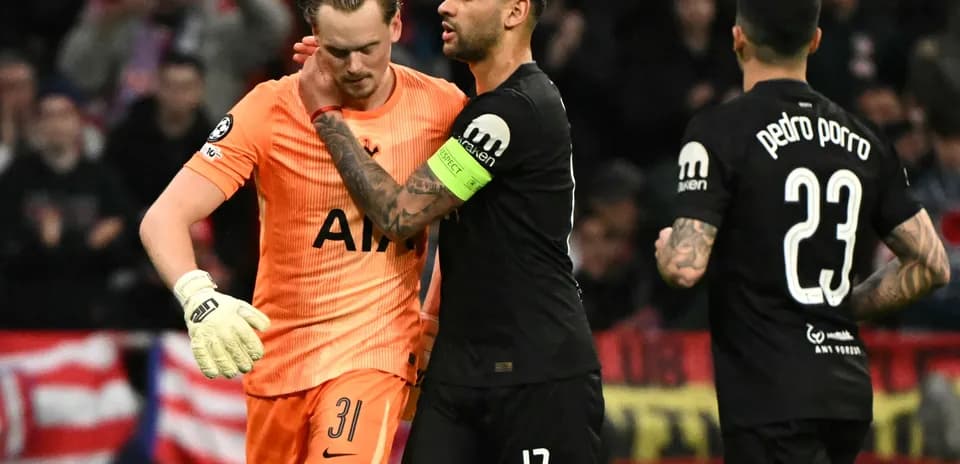 Tottenham players during UEFA Champions League match