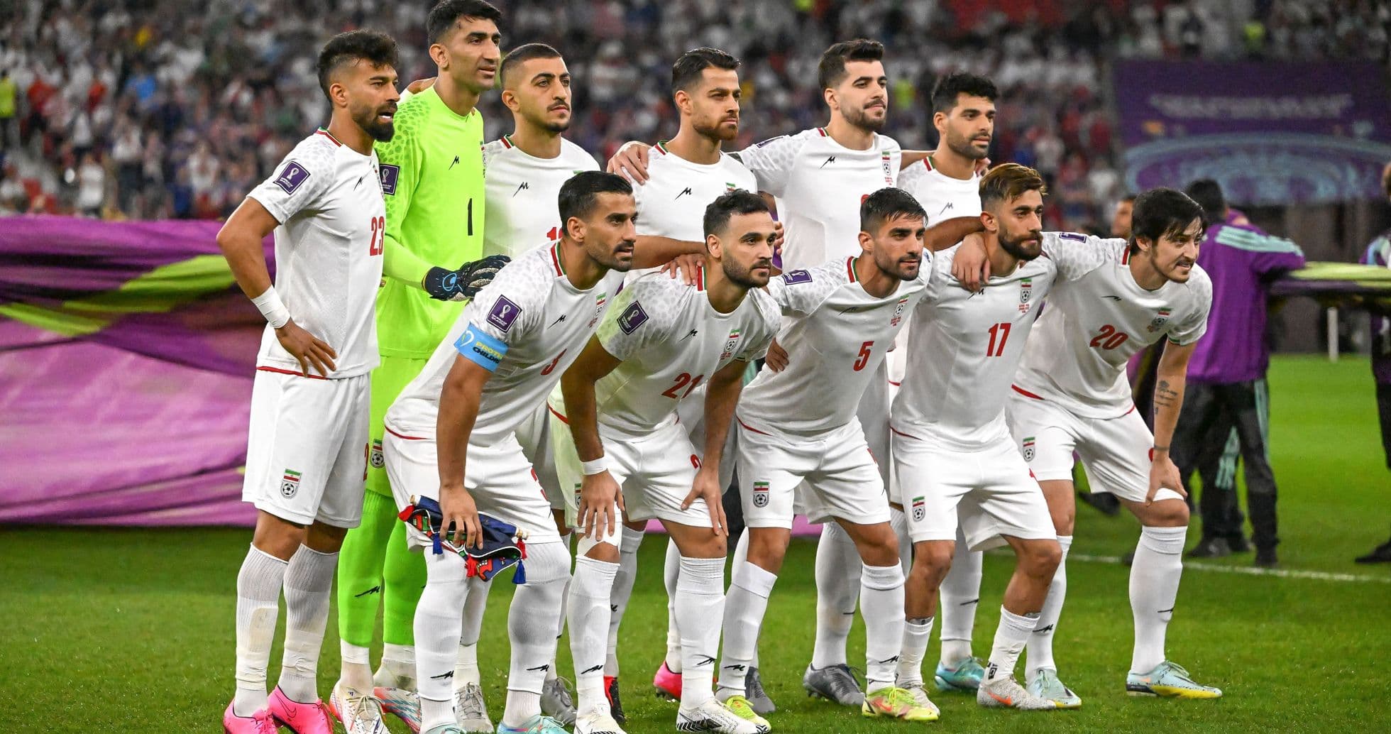 Iran national football team posing for group photo