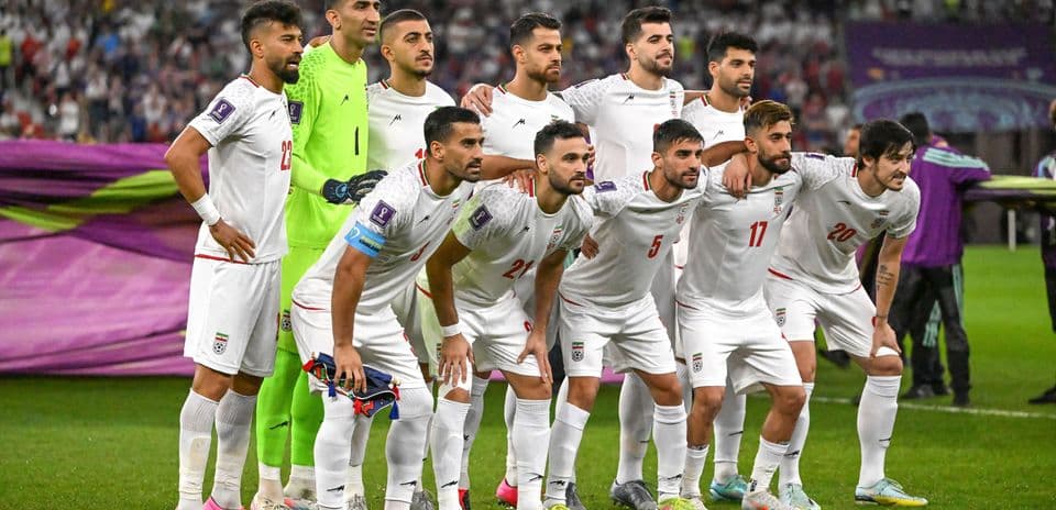 Iran national football team posing for group photo