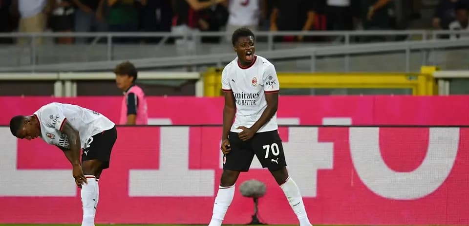 Player celebrating a goal during match