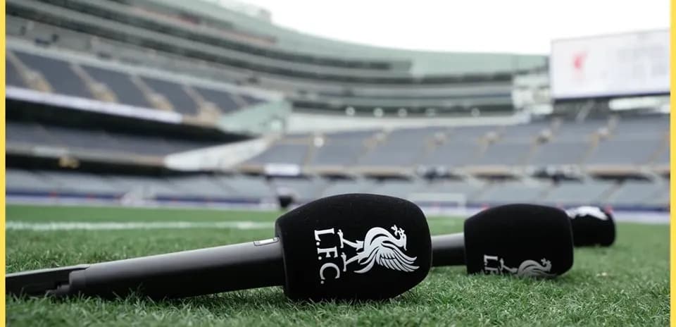 Microphones on the field at stadium