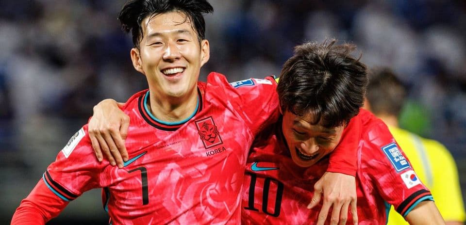 South Korean players celebrating a goal
