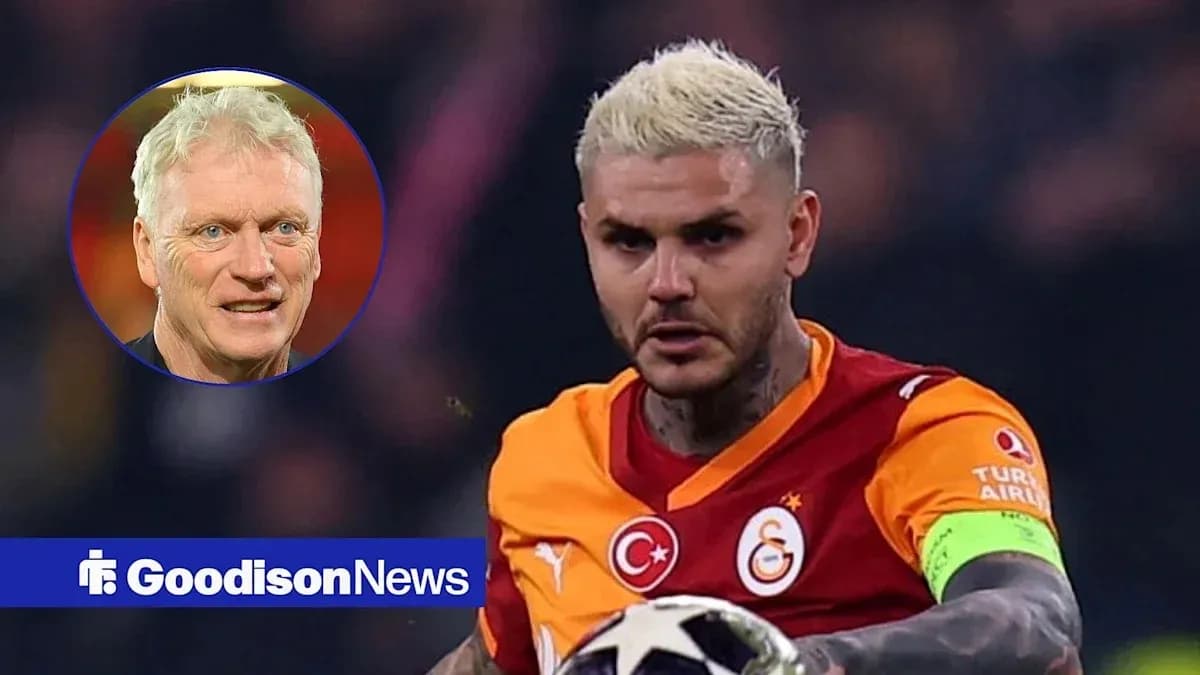 Player in Galatasaray jersey preparing to kick ball