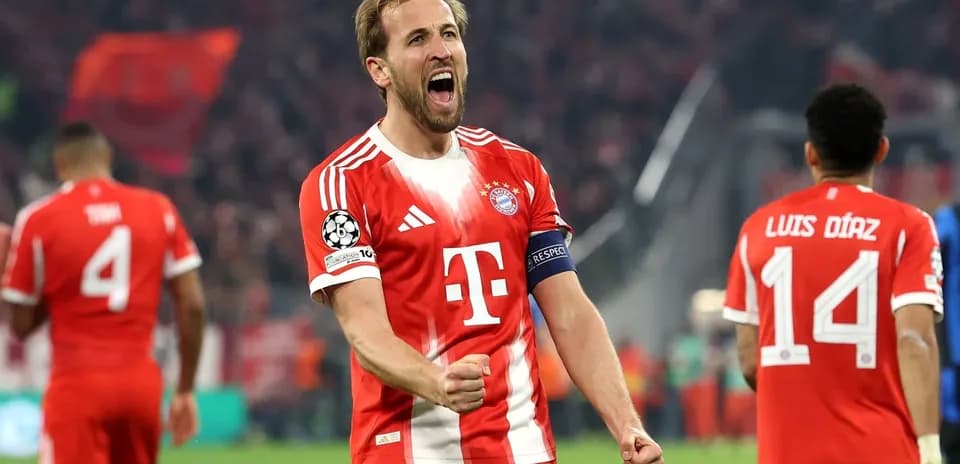 Bayern player celebrating during Champions League match