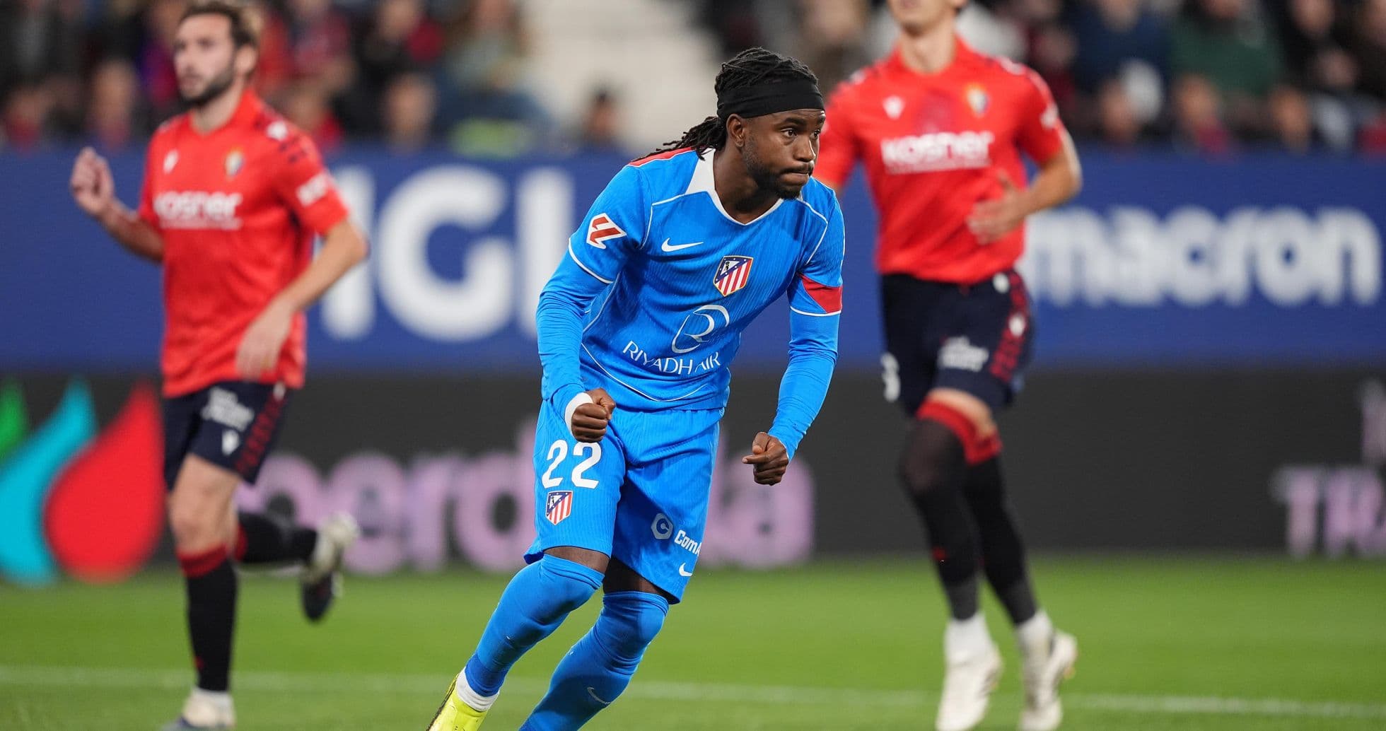 Atletico Madrid player in action against Osasuna