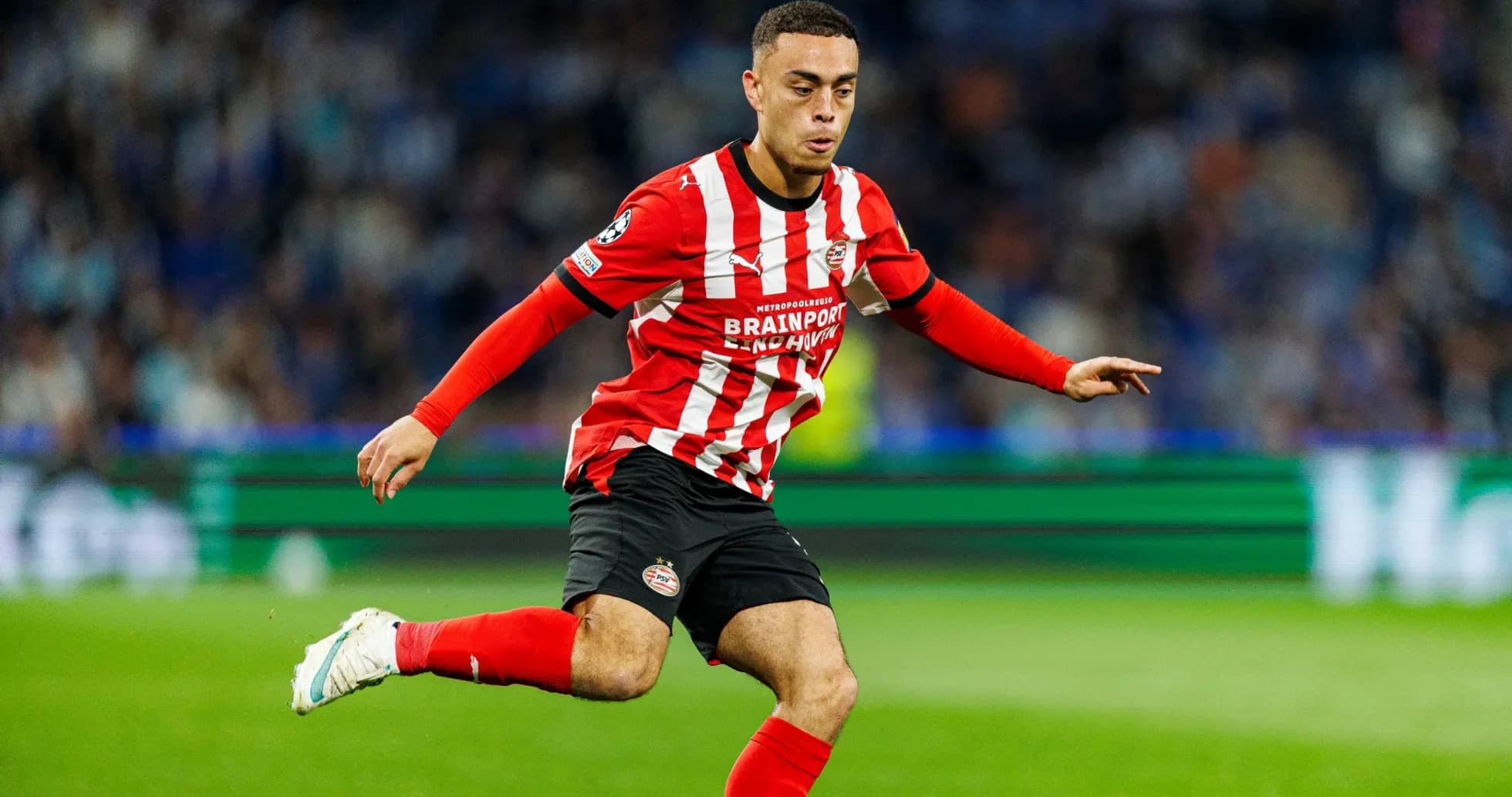 PSV Eindhoven player in action during match