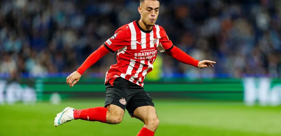 PSV Eindhoven player in action during match