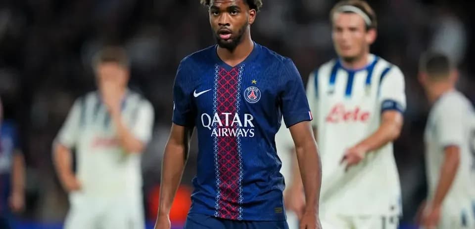 PSG player walking on the field during match
