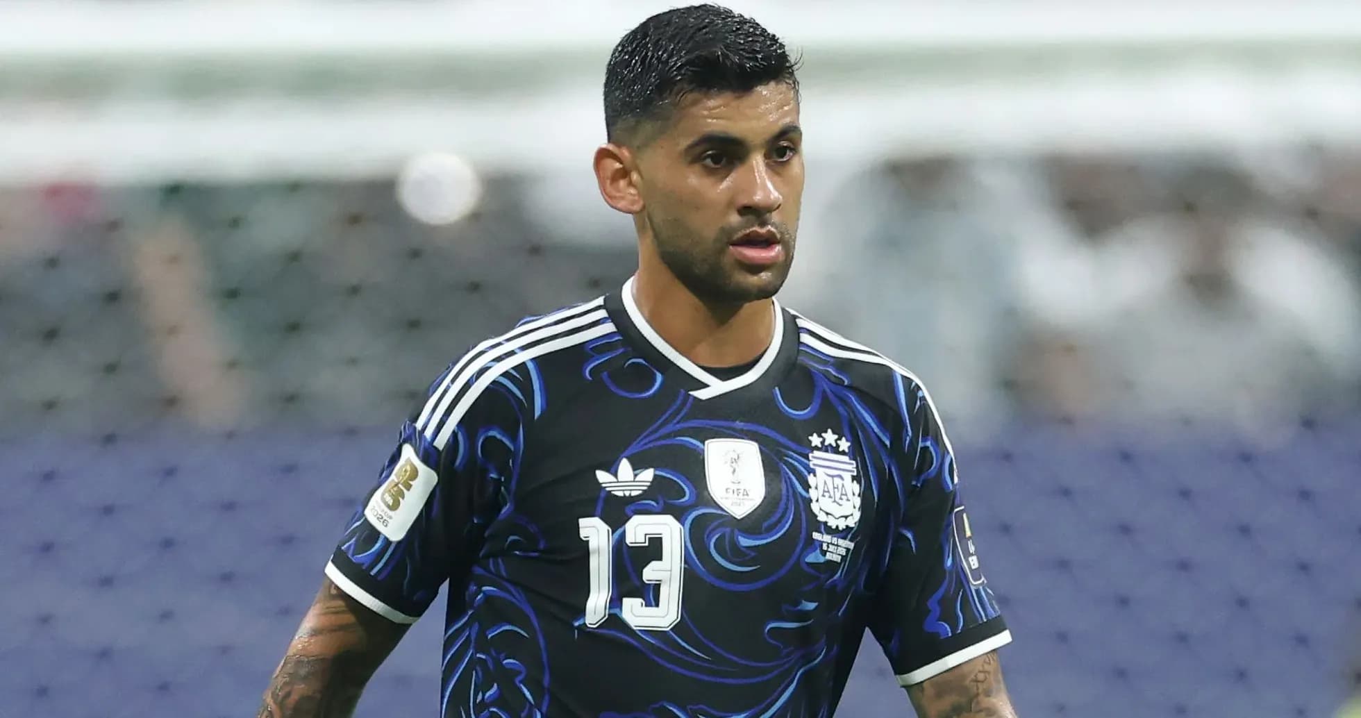 Player in Argentina kit during a match