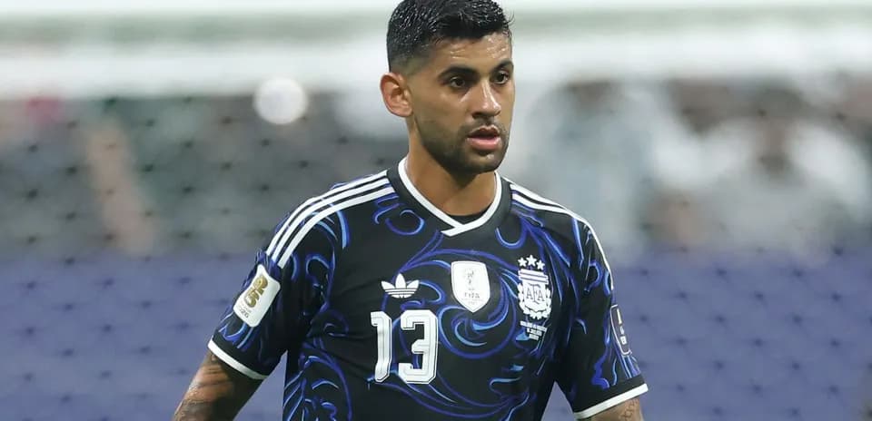 Player in Argentina kit during a match