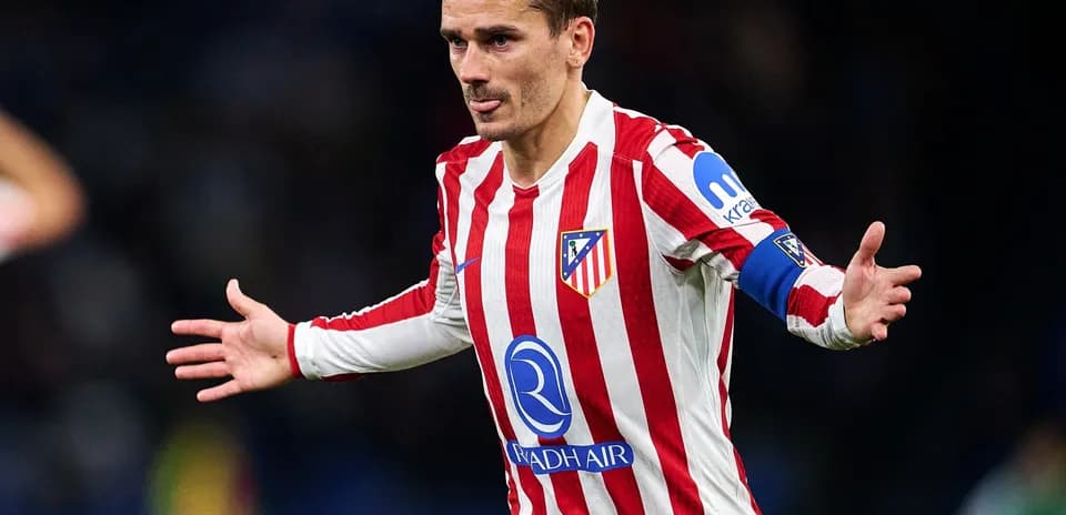 Antoine Griezmann celebrating during La Liga match