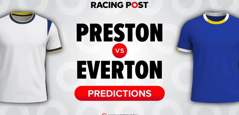 Preston and Everton team jerseys with predictions text