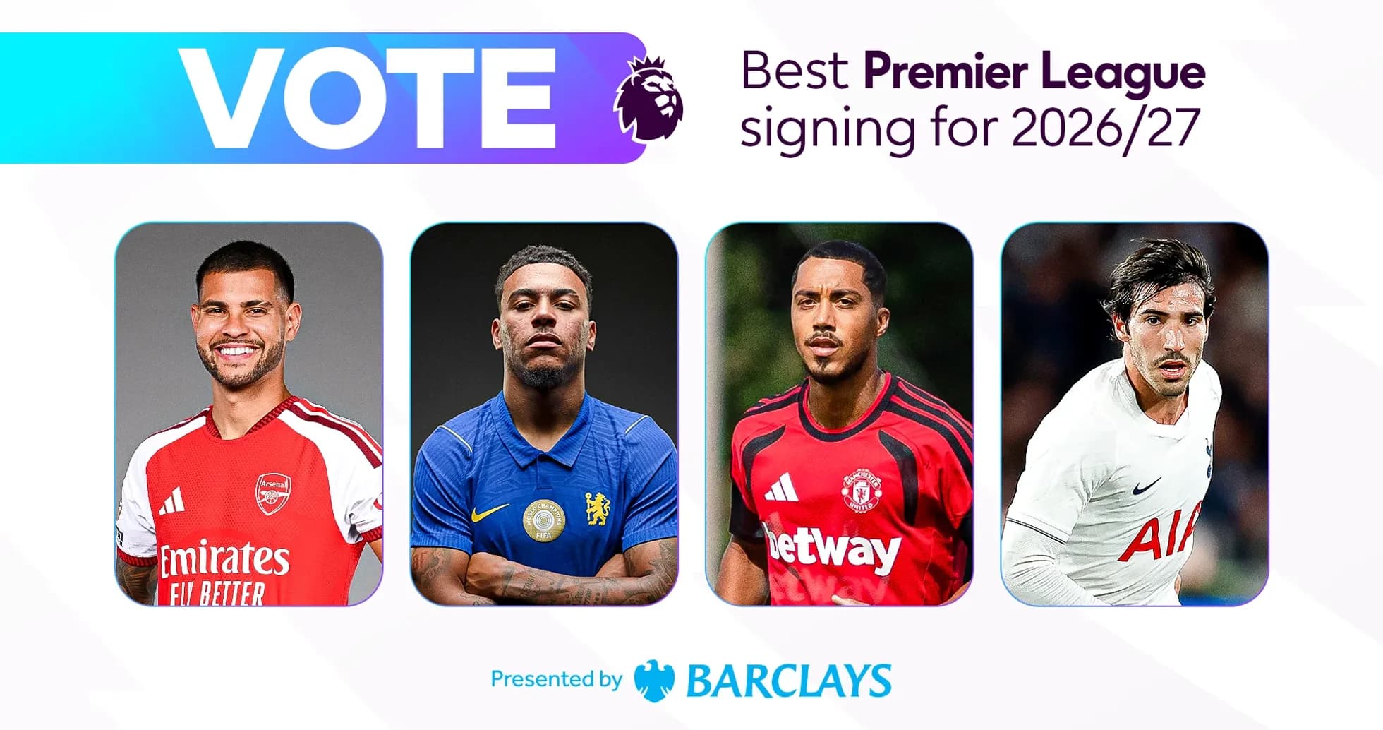 Four football players nominated for Premier League signing vote
