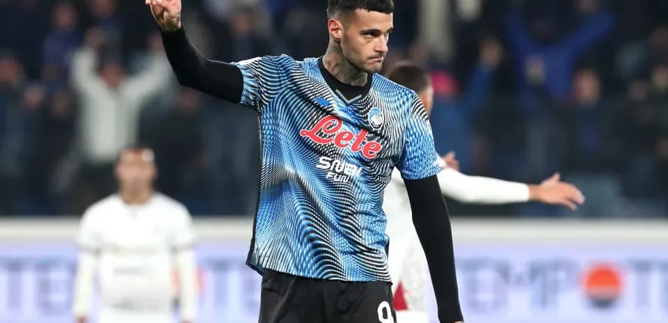 Atalanta player celebrating during match